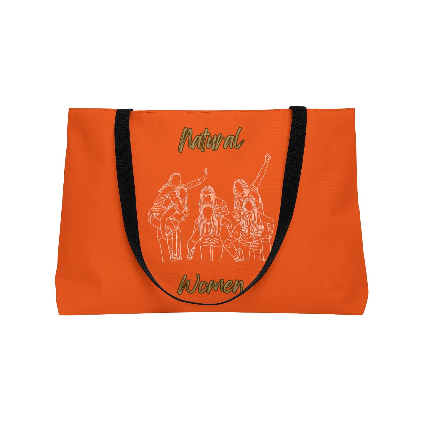 Natural Women Piggy Back (WL) Weekender Tote Bag ORANGE