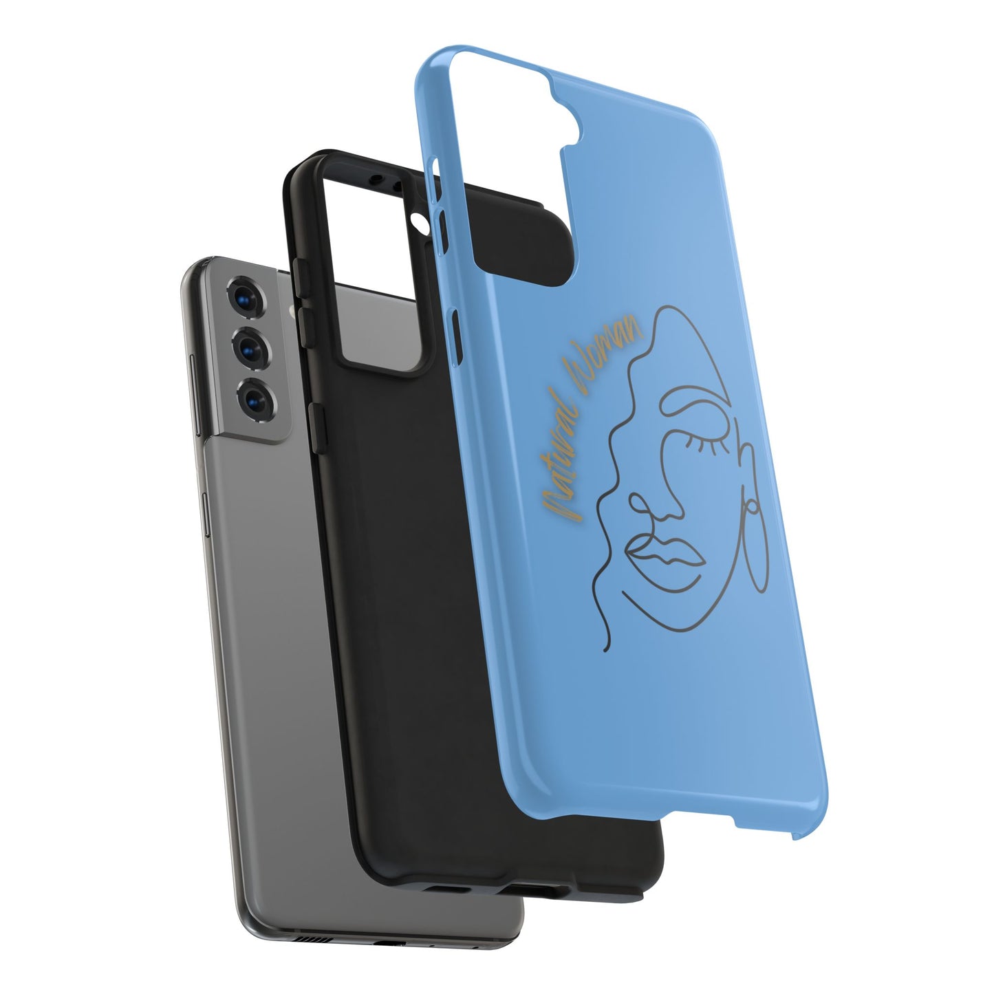 Natural Woman Half Face (BL)Tough Phone Case LIGHT BLUE