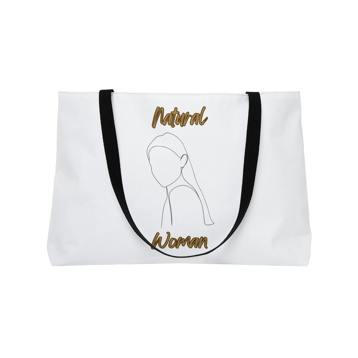 Natural Woman Tilted Look (BL) Weekender Tote Bag WHITE