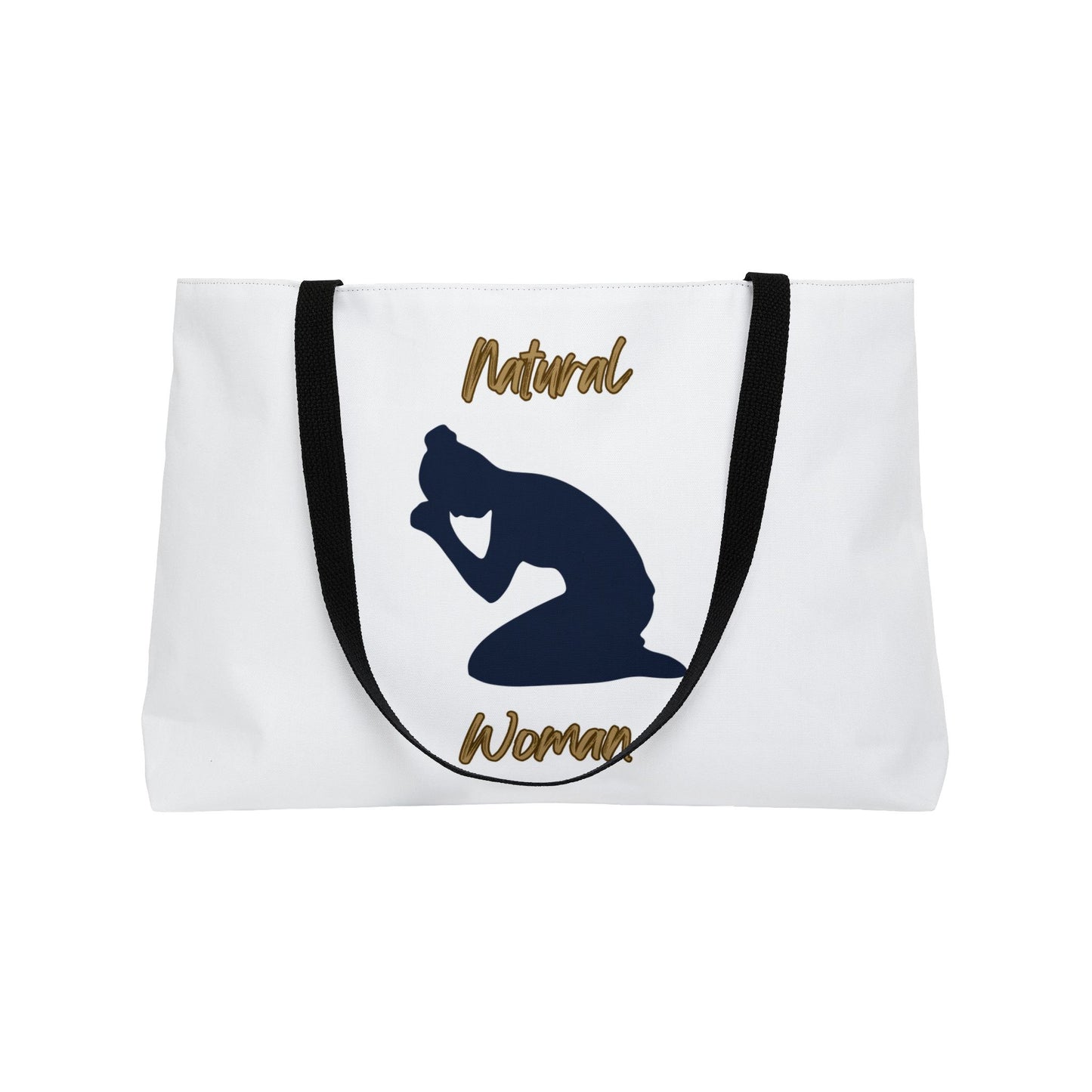 Natural Woman Pray (BL) Weekender Tote Bag WHITE
