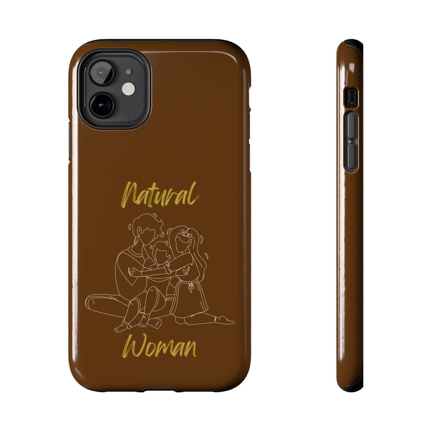 Natural Woman Bear Hugs (WL) Tough Phone Cases BROWN