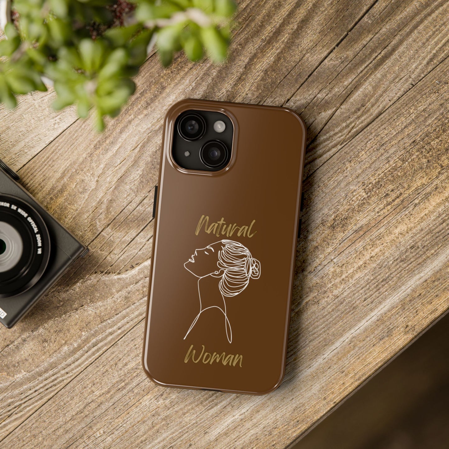 Natural Woman Wet Bun (WL) Tough Phone Cases BROWN