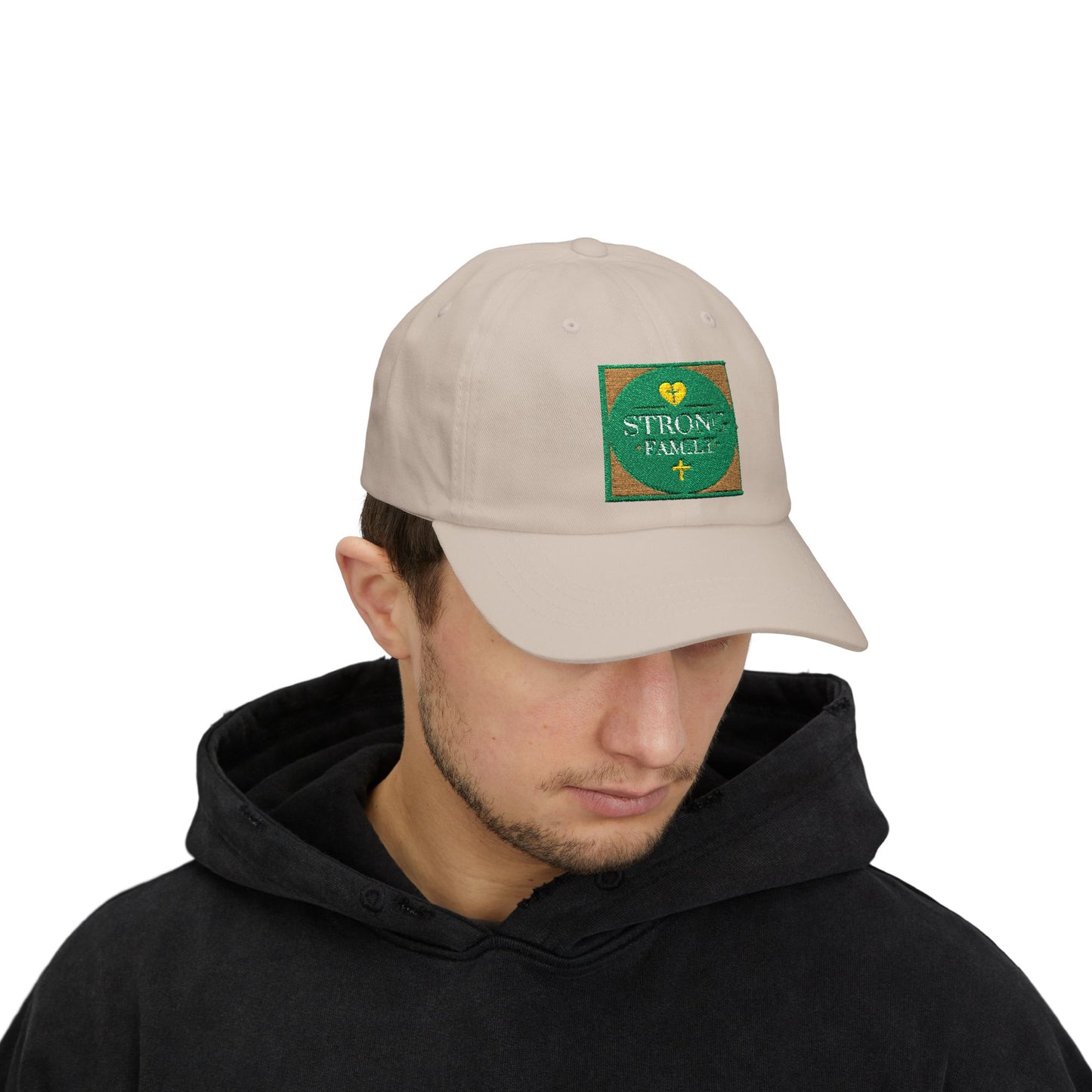 Strong Family Custom Casual Cap - SPRUCE GREEN LOGO