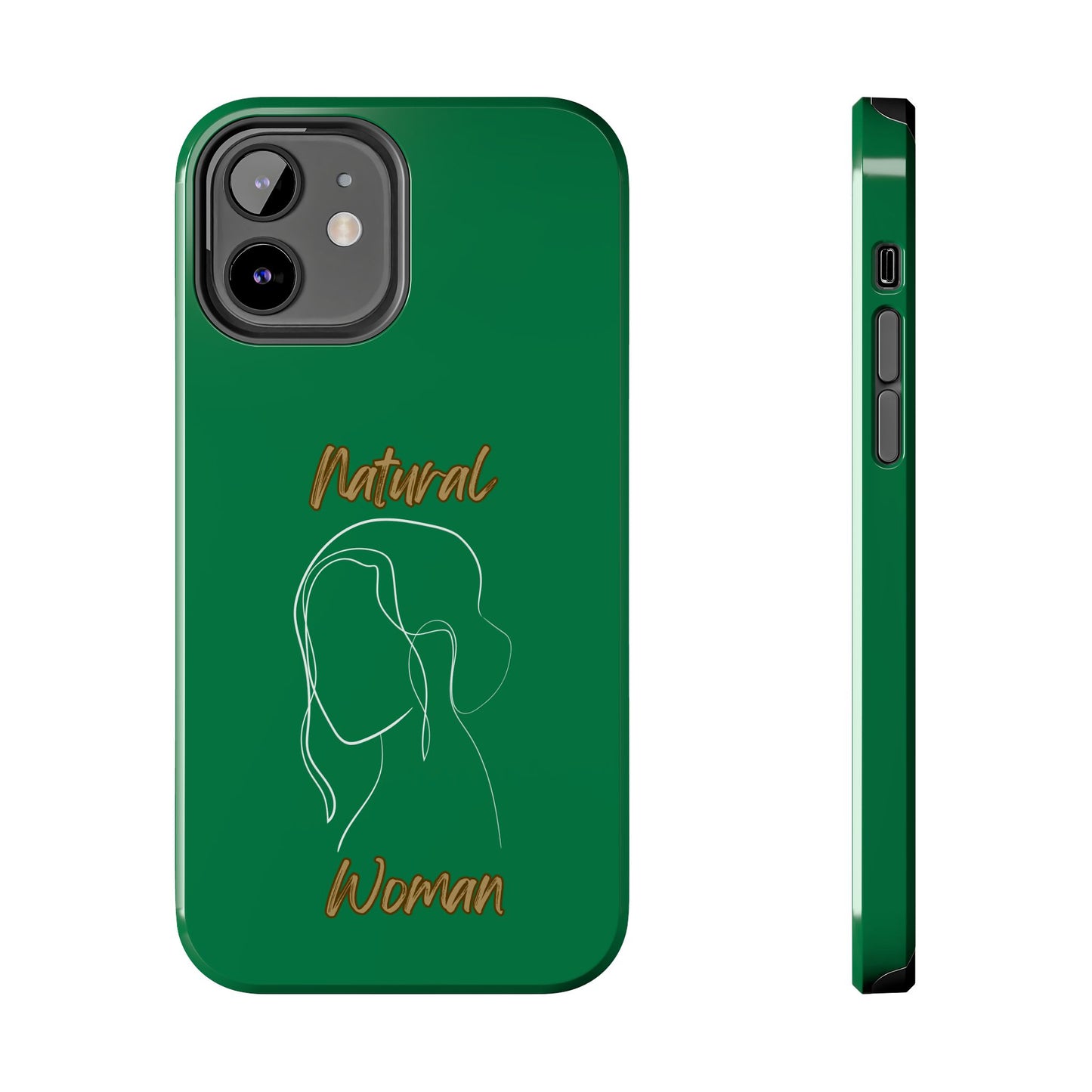 Natural Woman Hanging Hair (WL) Tough Phone Cases DARK GREEN