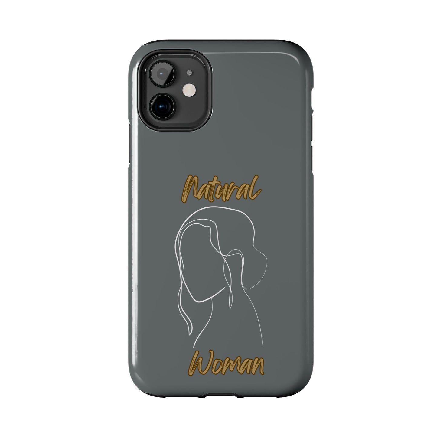 Natural Woman Hanging Hair (WL) Tough Phone Cases DARK GREY