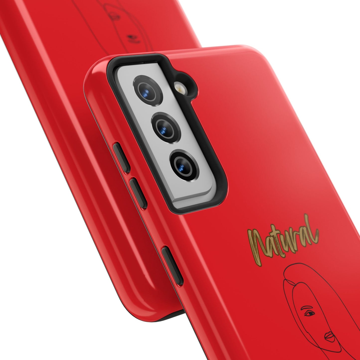 Natural Woman Covered Eye (BL)Tough Phone Cases RED
