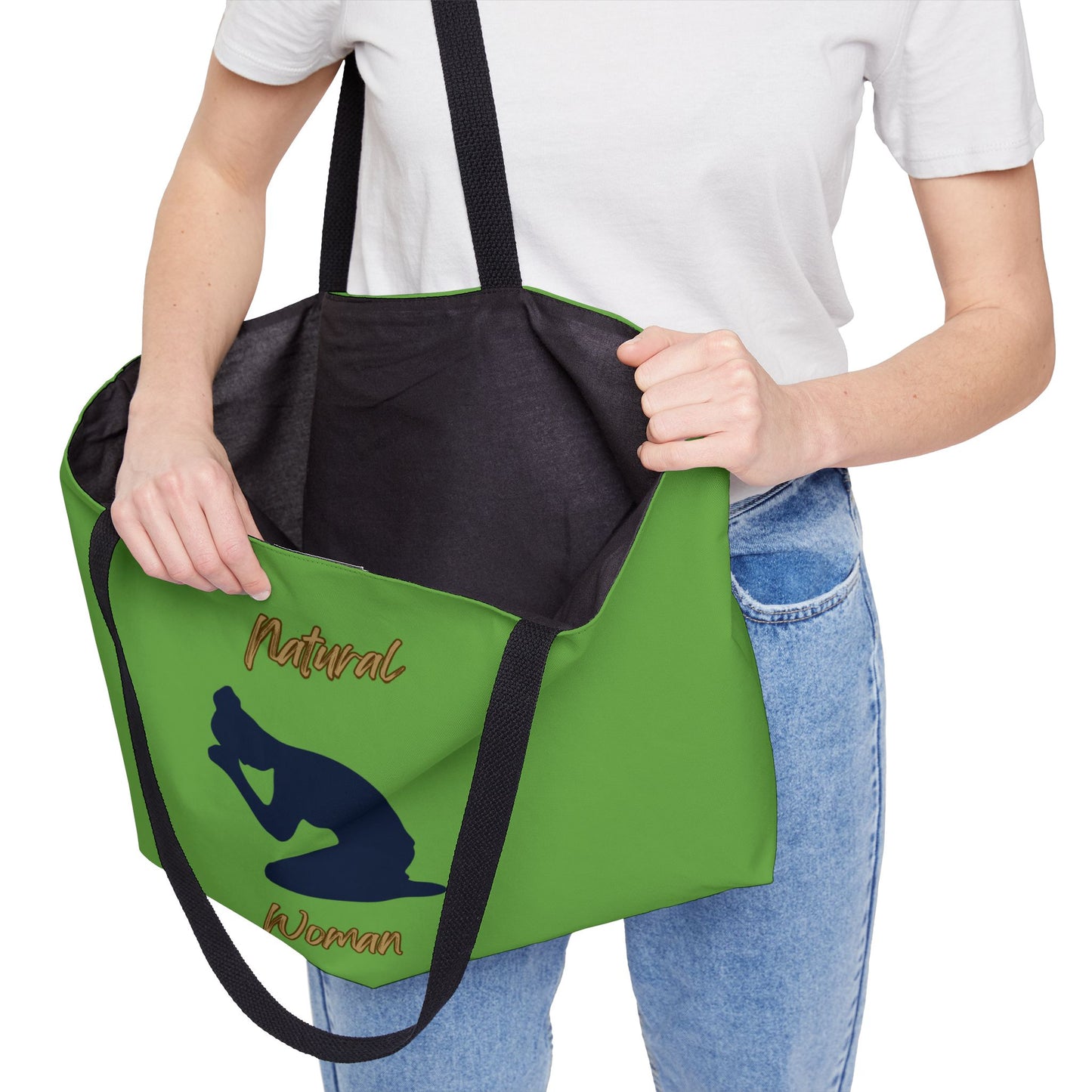Natural Woman Pray (BL) Weekender Tote Bag GREEN