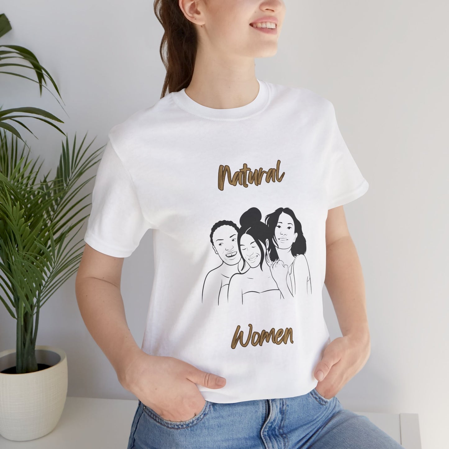 Natural Woman Laughing Friends (BL) Short Sleeve T-Shirt