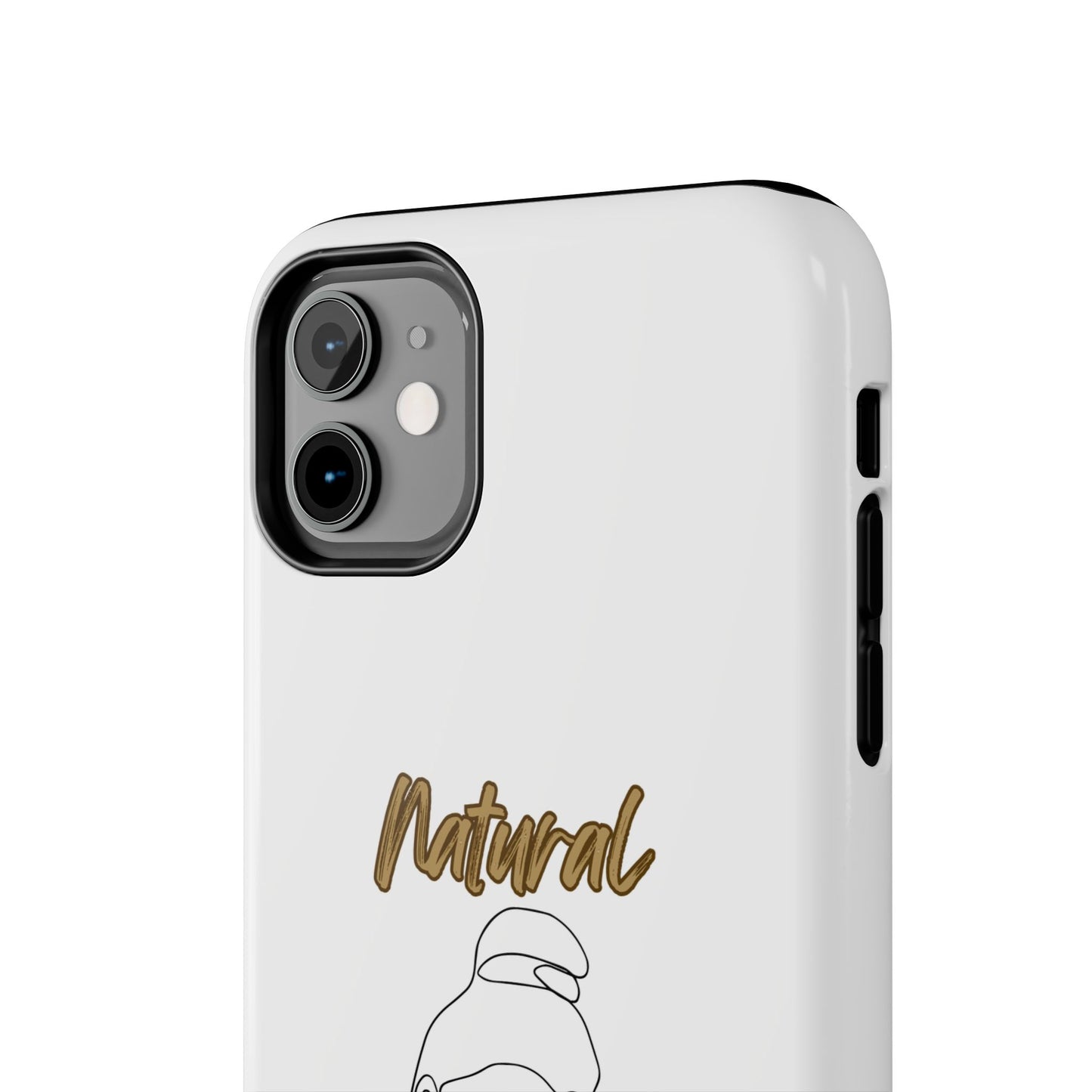 Natural Woman Sassy Bun (BL) Tough Phone Cases WHITE