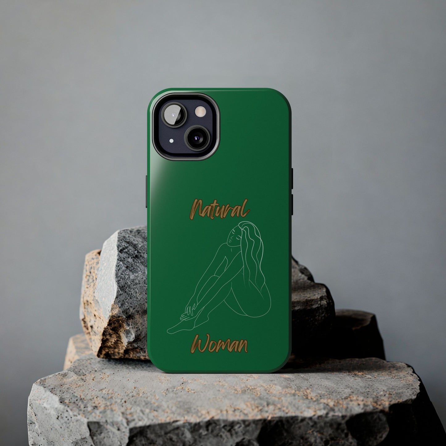 Natural Woman Beauty (WL) Tough Phone Cases DARK GREEN