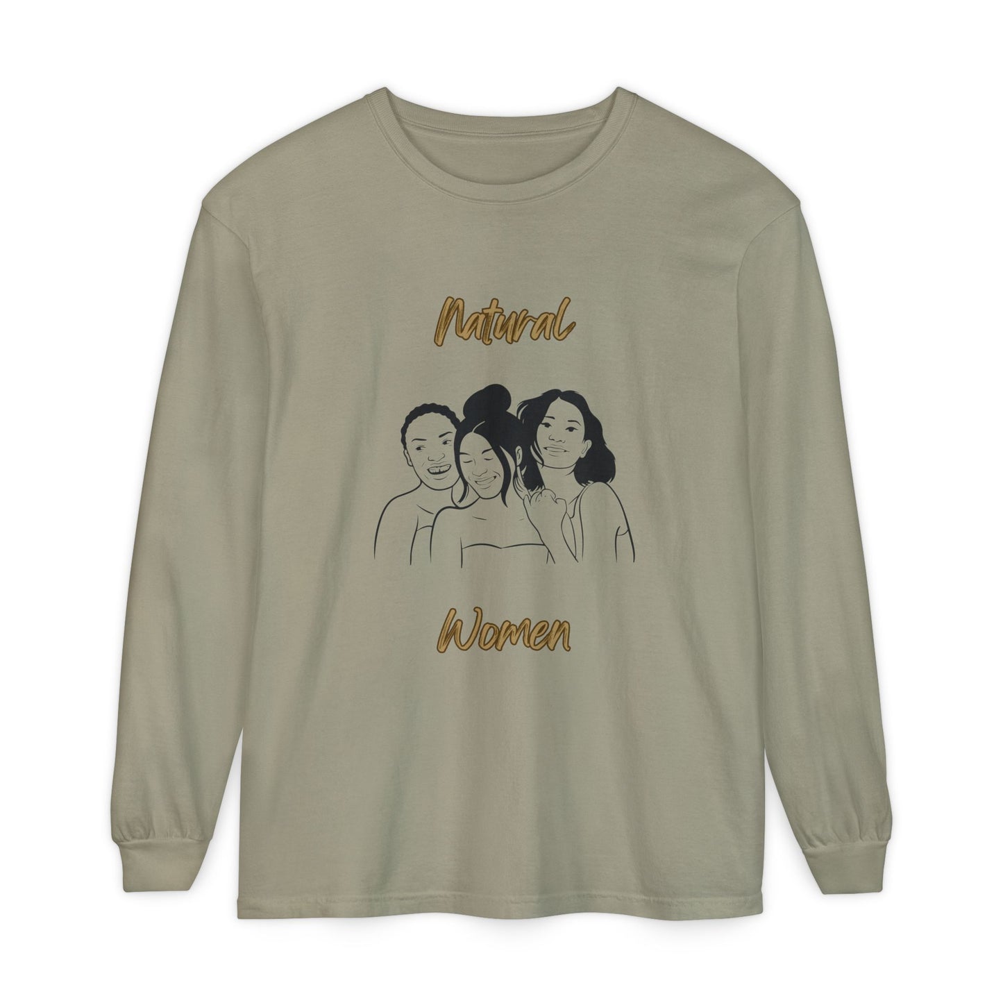 Natural Woman Laughing Friends (BL) Long Sleeve T-Shirt