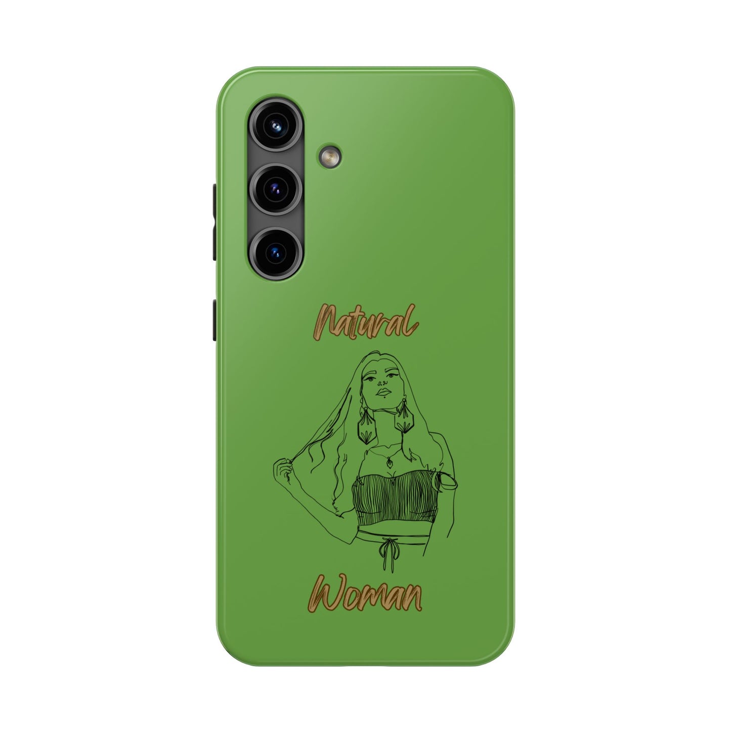 Natural Woman Thinking (BL)Tough Phone Cases GREEN