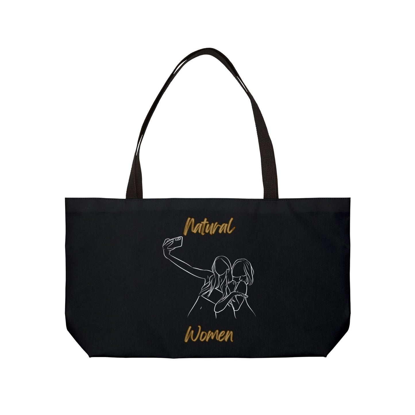 Natural Women Friends Selfie (WL) Weekender Tote Bag BLACK