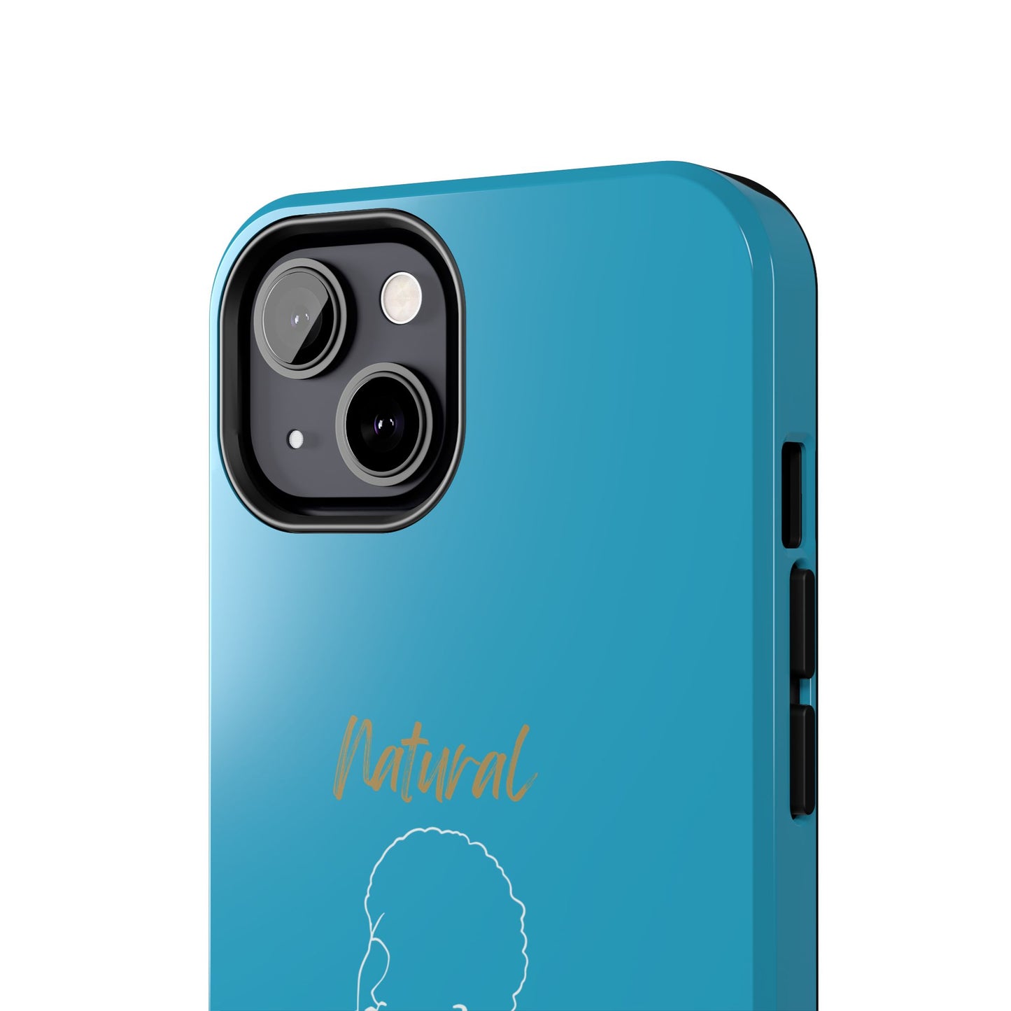 Natural Woman Cute Afro (WL)Tough Phone Cases TURQUOISE