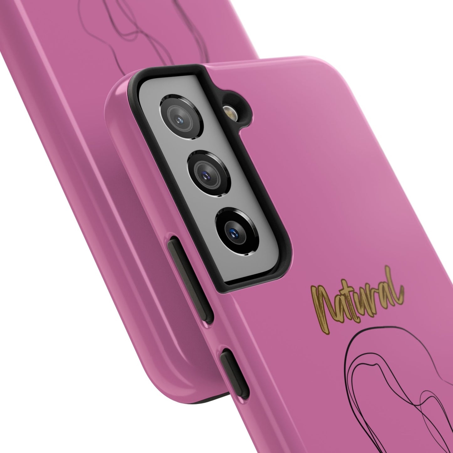 Natural Woman Hanging Hair (BL) Tough Phone Cases LIGHT PINK