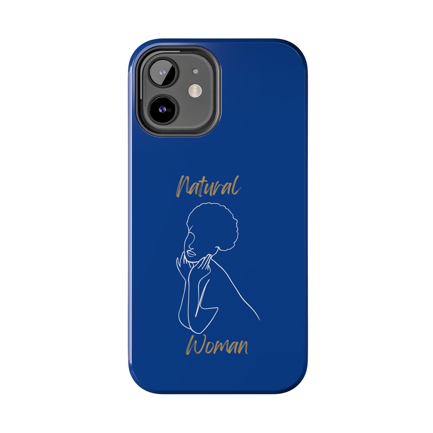 Natural Woman Cute Afro (WL)Tough Phone Cases DARK BLUE