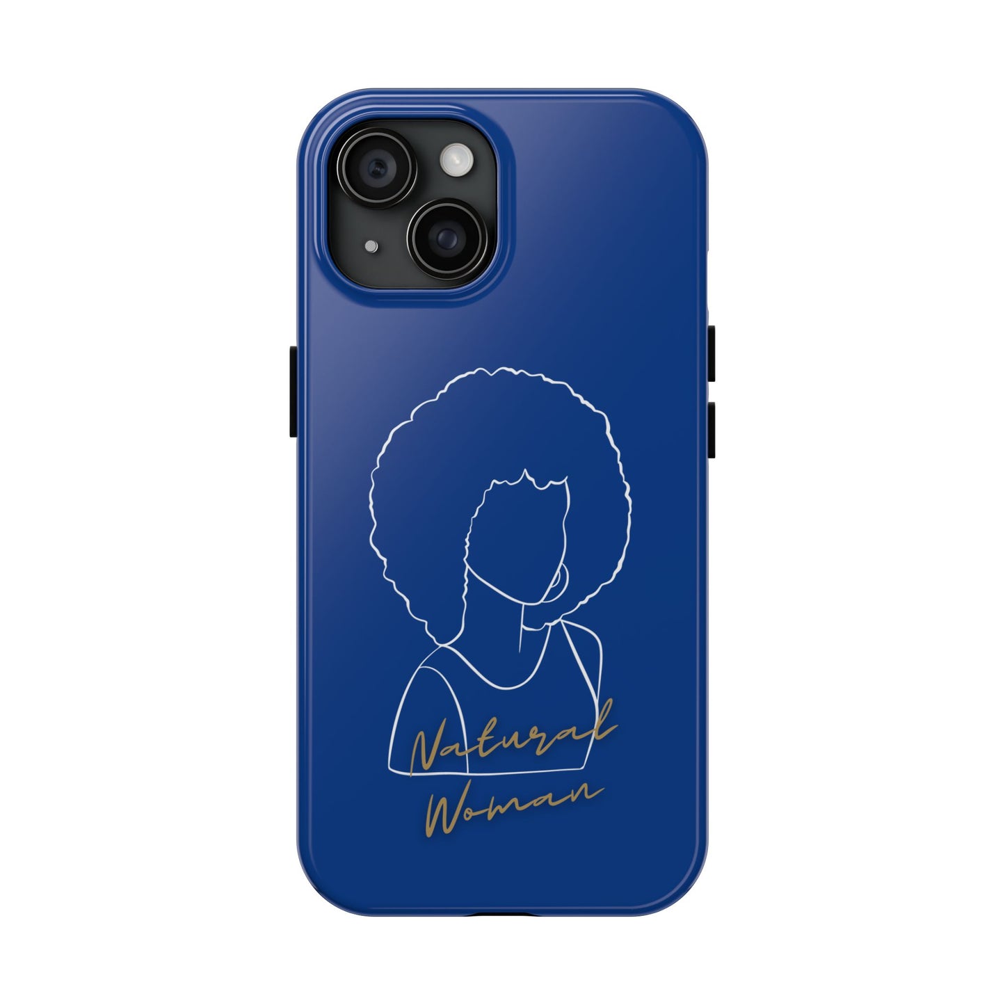 Natural Woman Afro (WL)Tough Phone Cases DARK BLUE