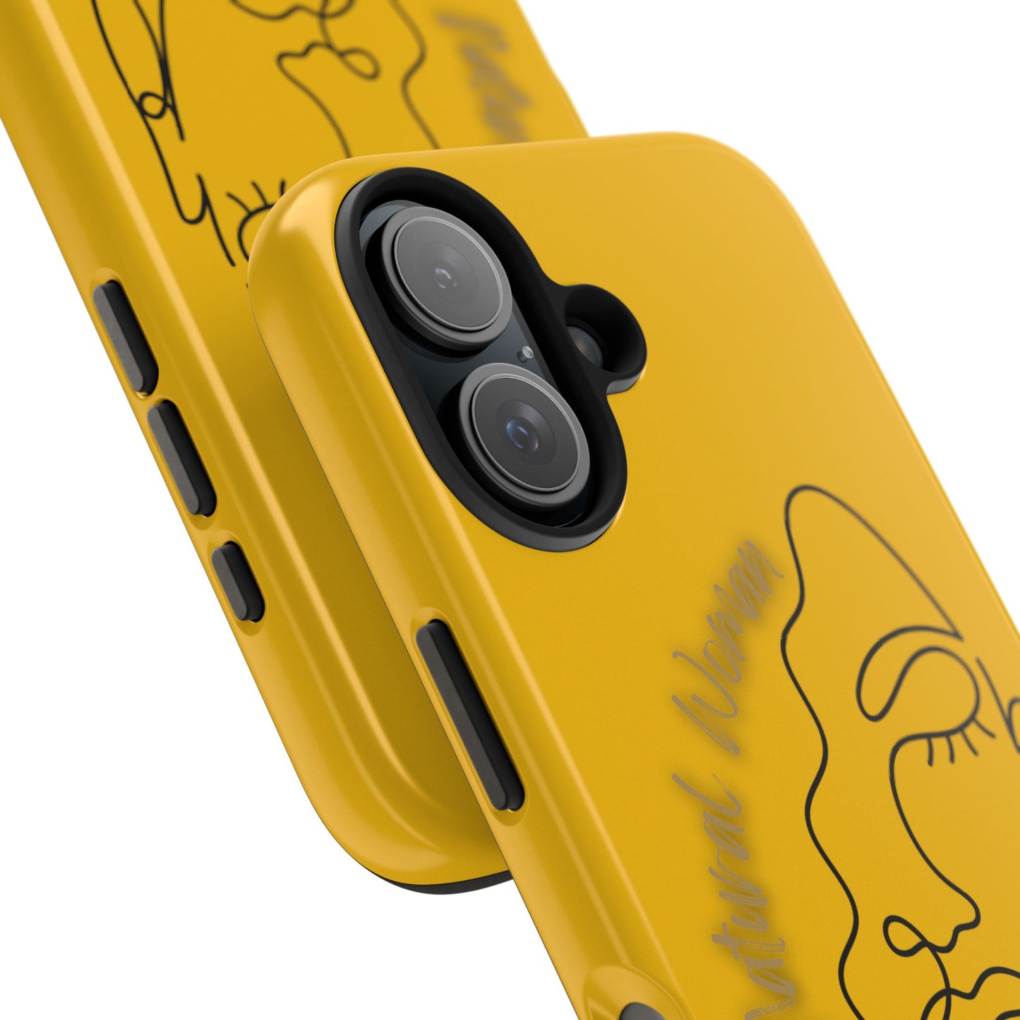 Natural Woman Half Face (BL)Tough Phone Case YELLOW
