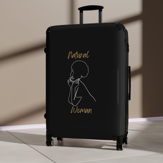 Natural Woman Cute Afro (WL) Suitcase BLACK