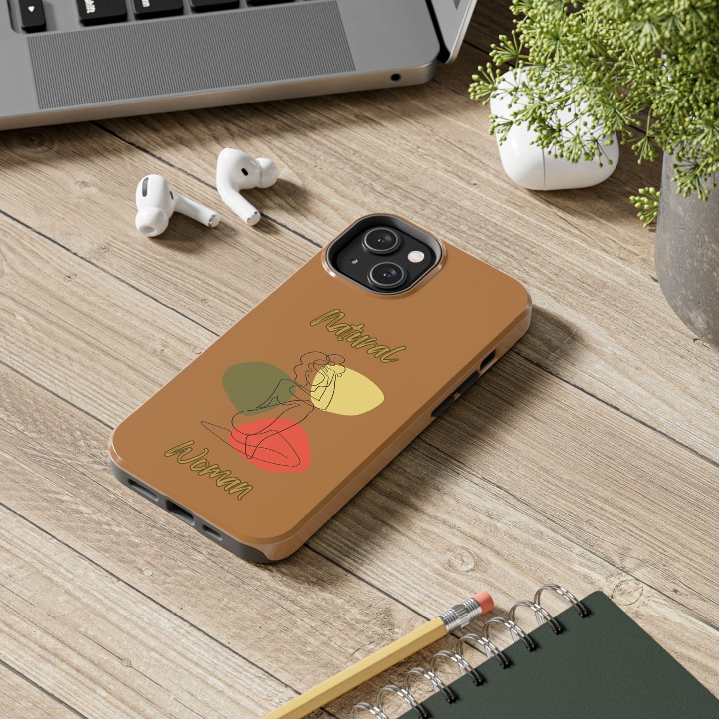 Natural Woman Colorful Pose (BL)Tough Phone Cases LIGHT BROWN
