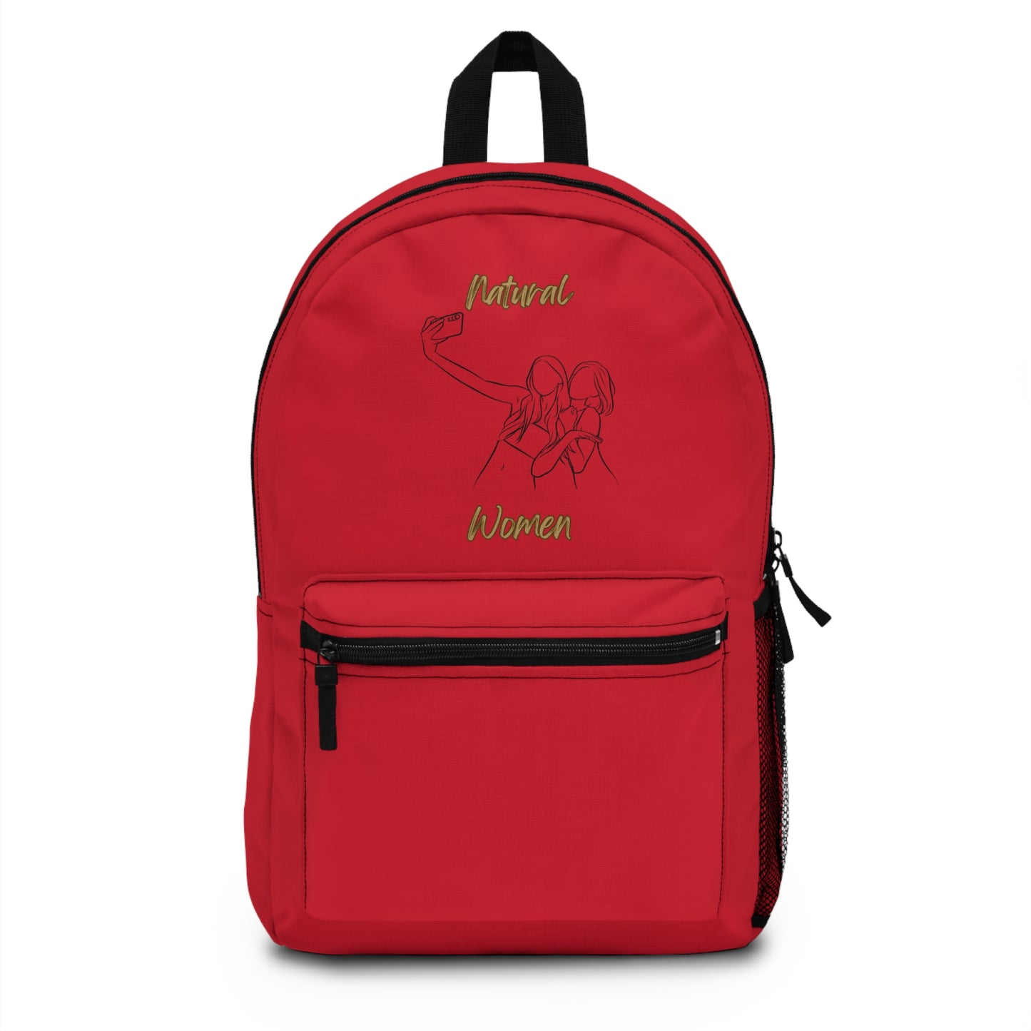 Natural Women Friends Selfie (BL) Backpack DARK RED