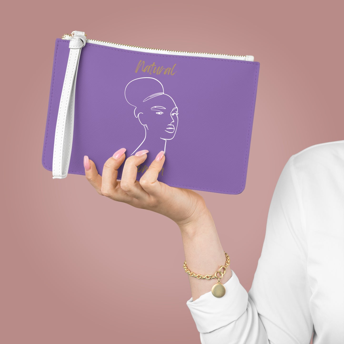 Natural Woman Hair Up (WL) Clutch Bag LIGHT PURPLE