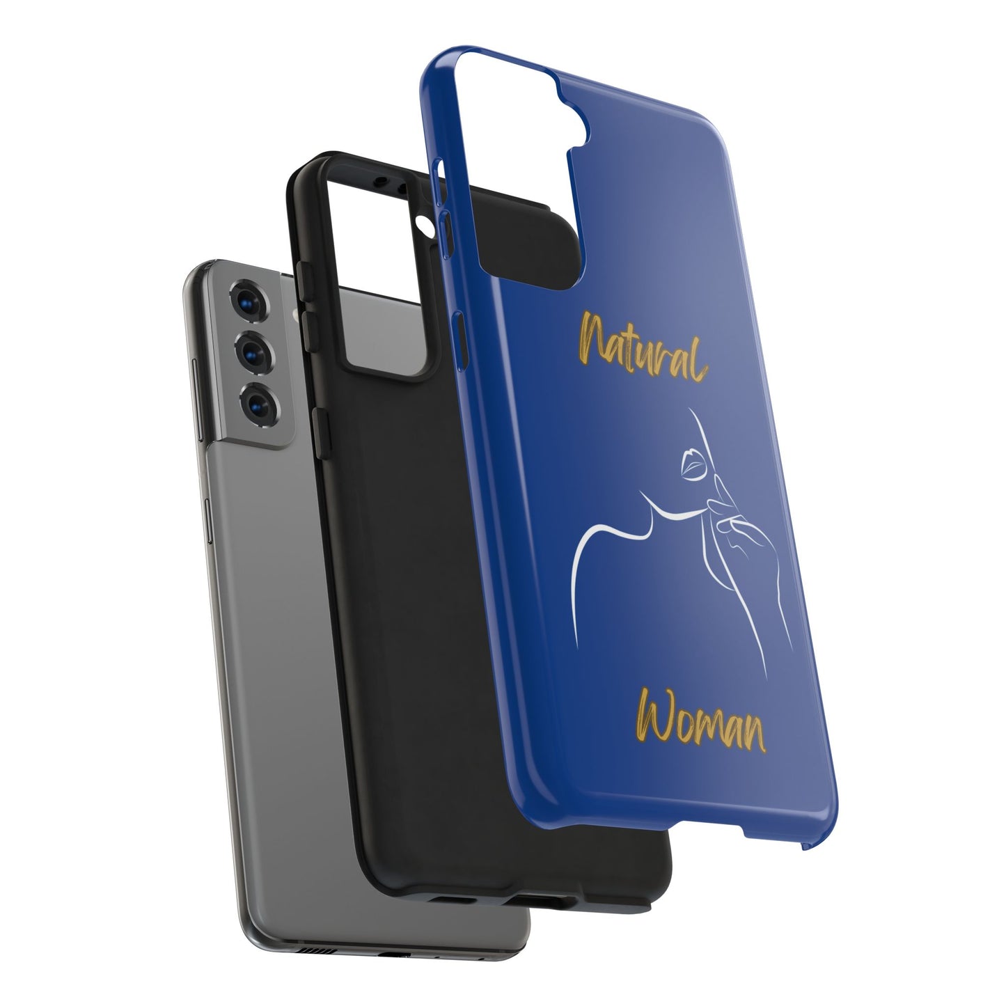 Natural Woman Chin Up (WL)Tough Phone Cases DARK BLUE