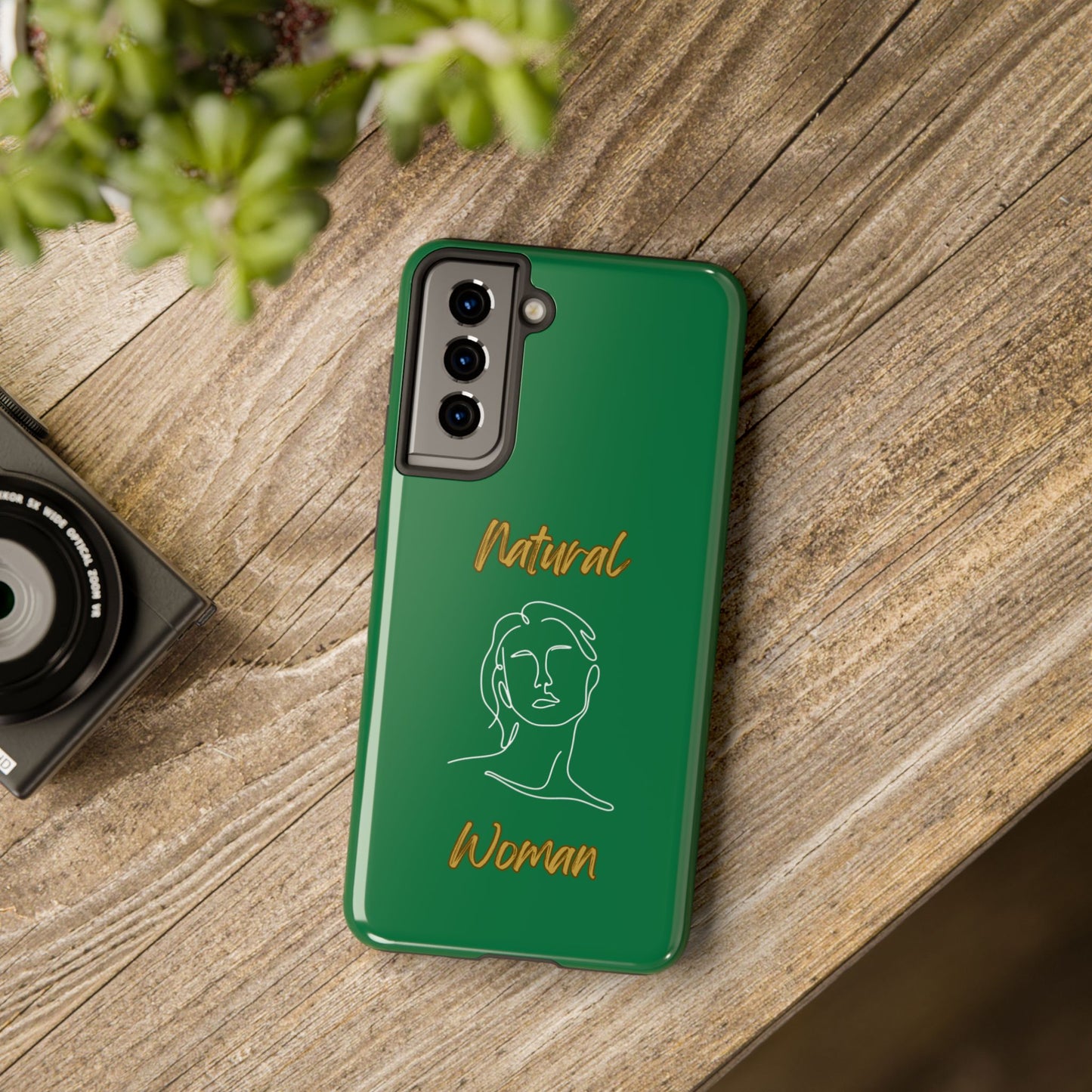Natural Woman Hello (WL)Tough Phone Cases DARK GREEN