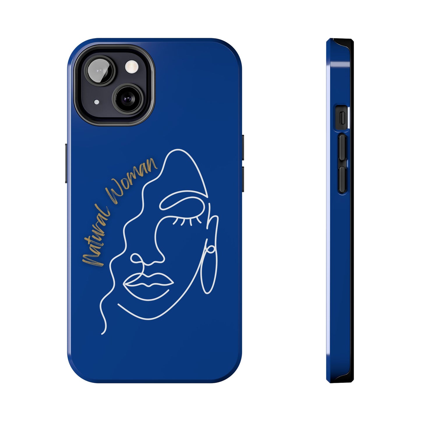 Natural Woman Half Face (WL)Tough Phone Case DARK BLUE
