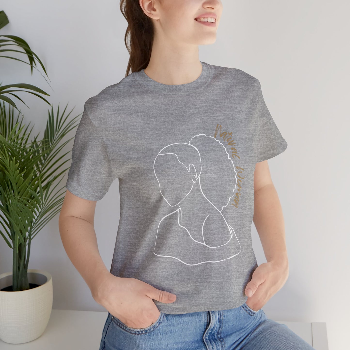 Natural Woman Behind Head Puff (WL) Short Sleeve T-Shirt