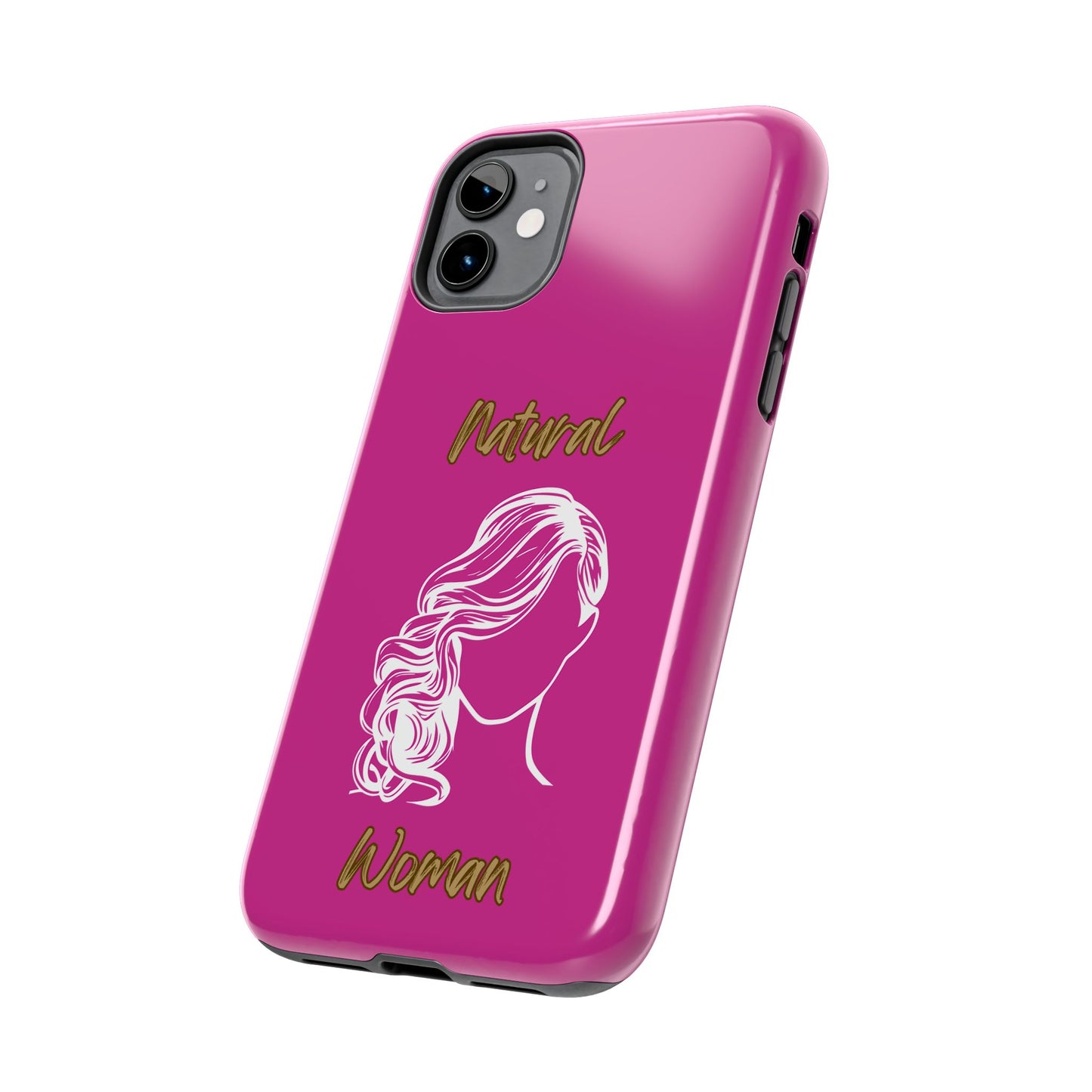 Natural Woman Long Curl (WL)Tough Phone Cases PINK