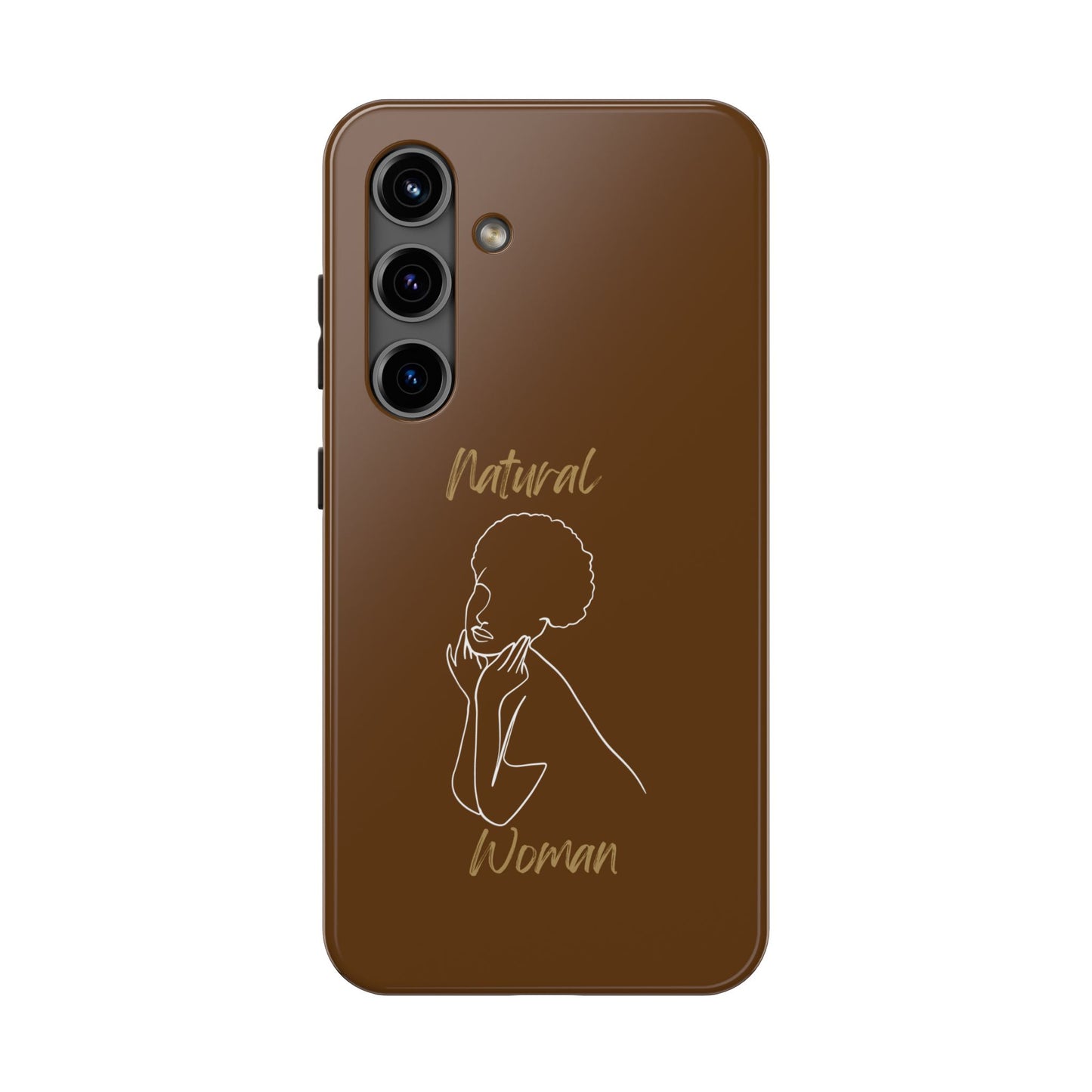 Natural Woman Cute Afro(WL)Tough Phone Cases BROWN