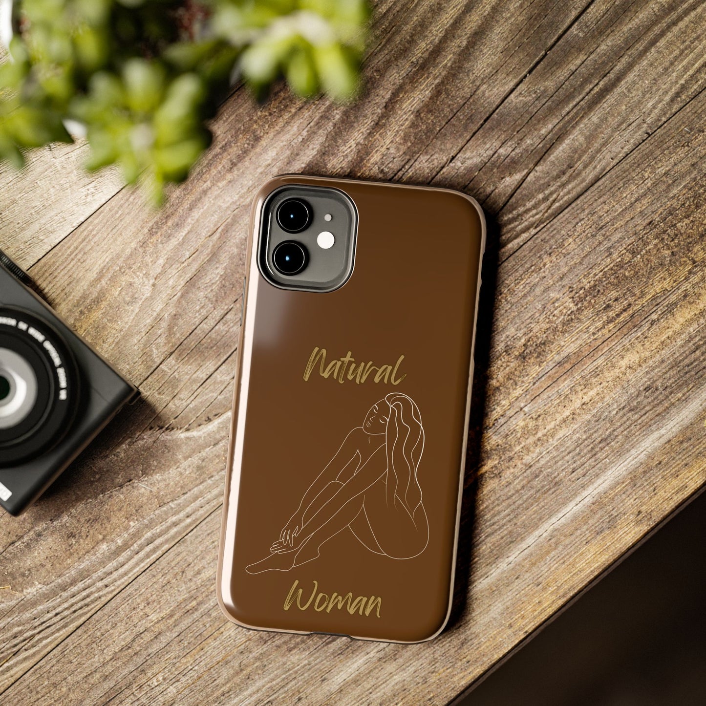 Natural Woman Beauty (WL) Tough Phone Cases BROWN