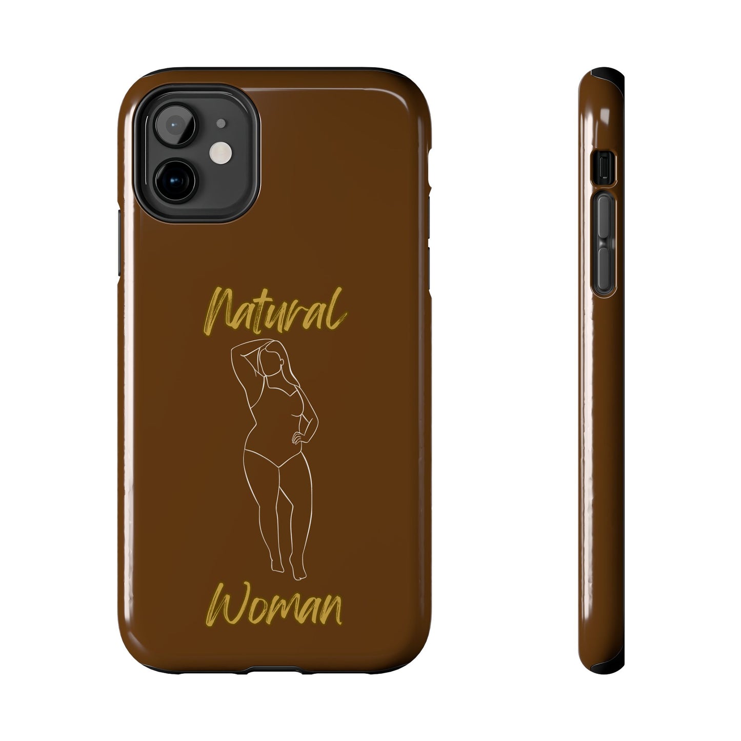 Natural Woman Looking Good (WL)Tough Phone Cases BROWN