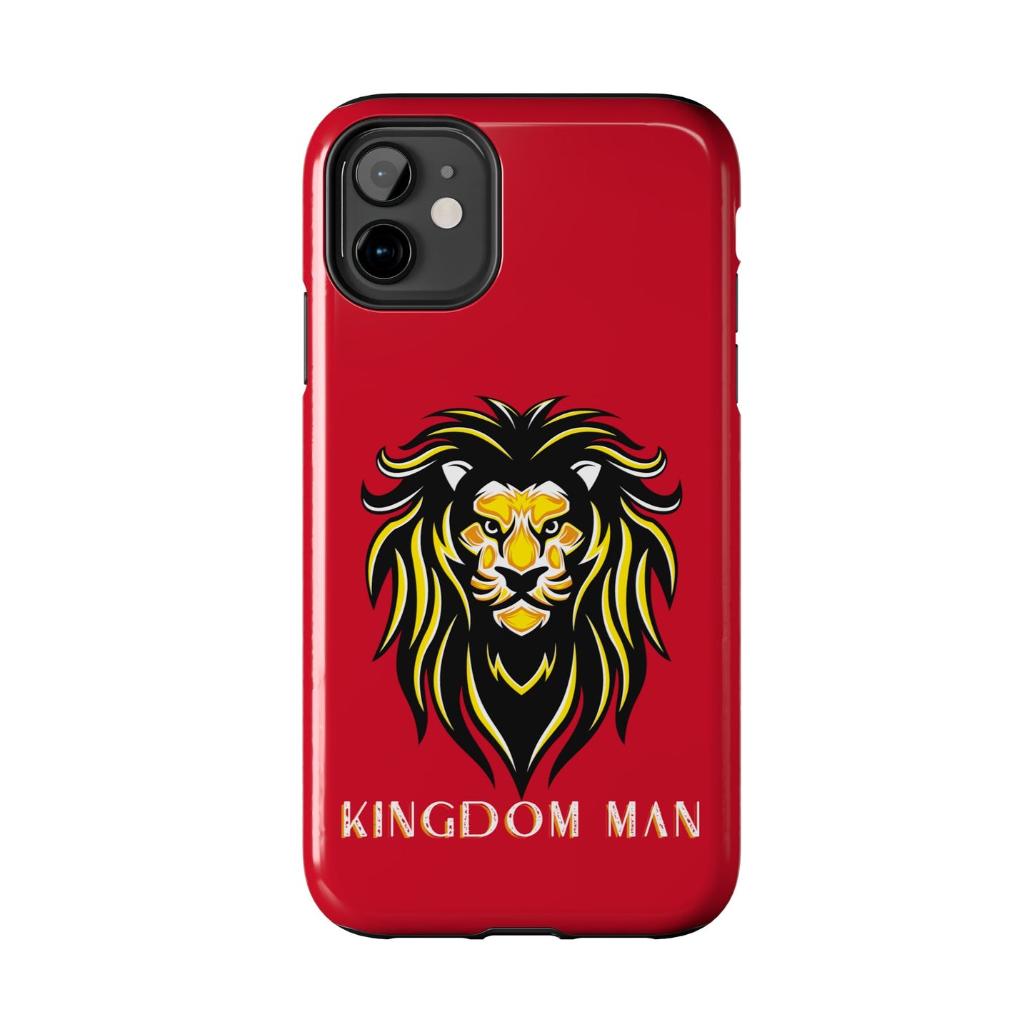 Kingdom Man (White-Gold Label) Tough Phone Case DARK RED