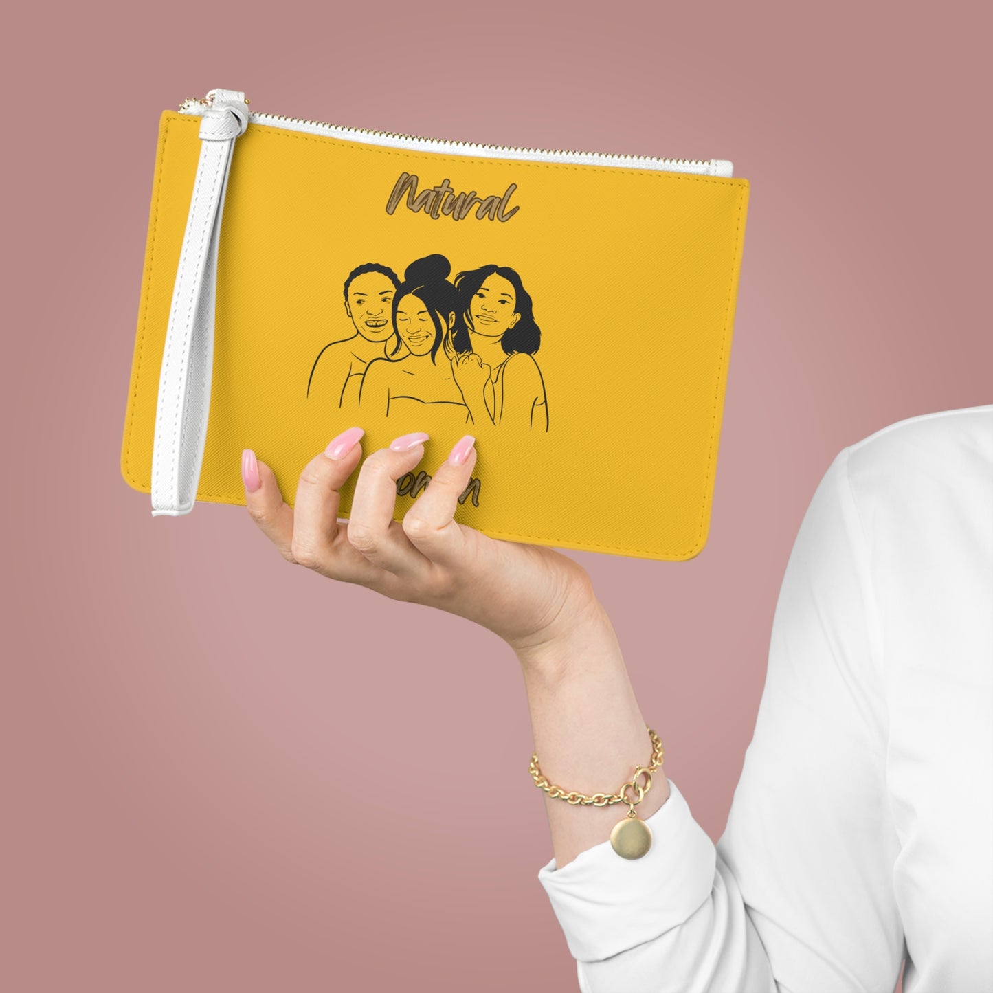 Natural Women Laughing Friends (BL) Clutch Bag YELLOW