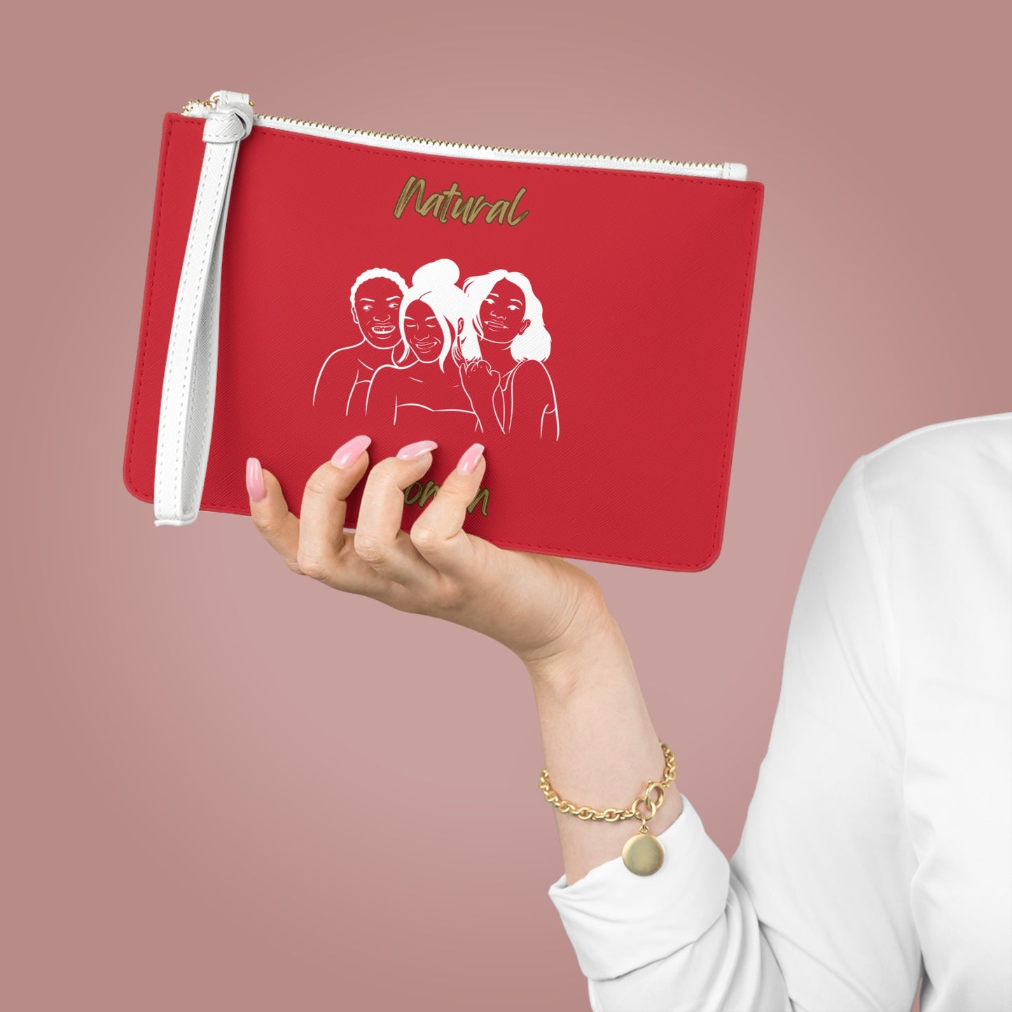 Natural Women Laughing Friends (WL) Clutch Bag DARK RED
