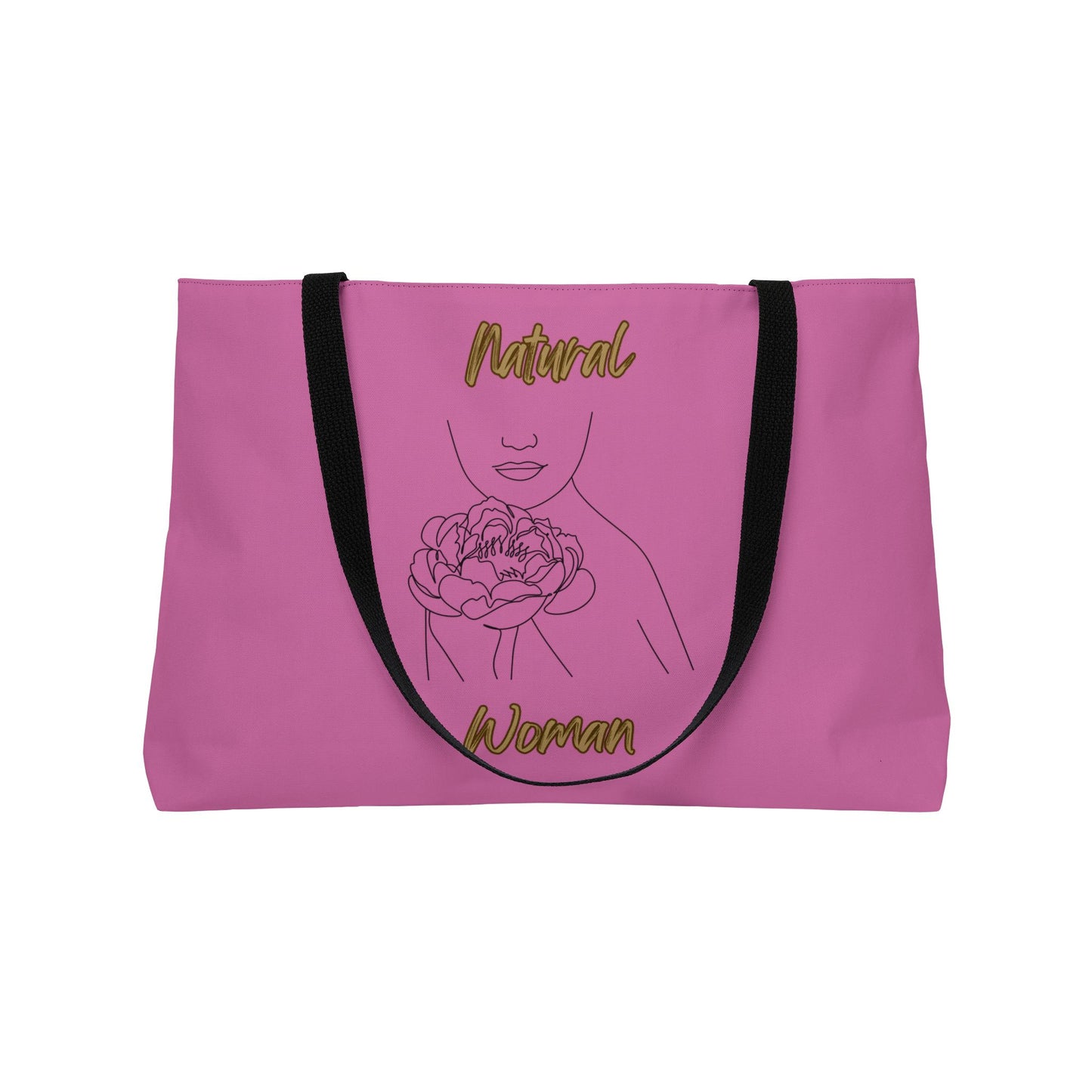 Natural Woman Kissed Flower (BL) Weekender Tote Bag LIGHT PINK