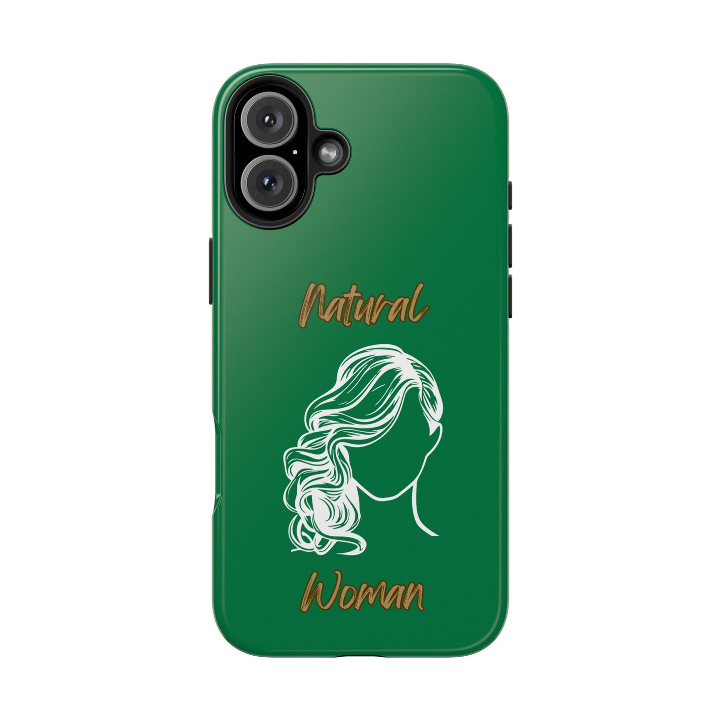 Natural Woman Long Curl (WL)Tough Phone Cases DARK GREEN