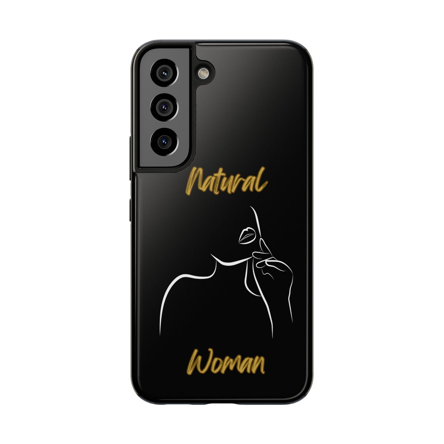 Natural Woman Chin Up (WL)Tough Phone Cases BLACK