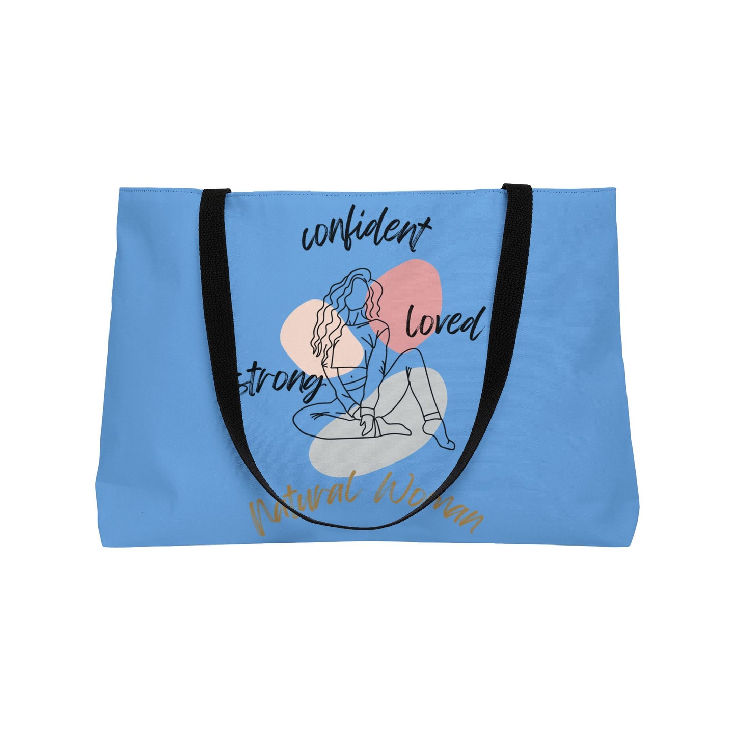 Natural Woman Strong Confident Loved (BL) Weekender Tote Bag LIGHT BLUE