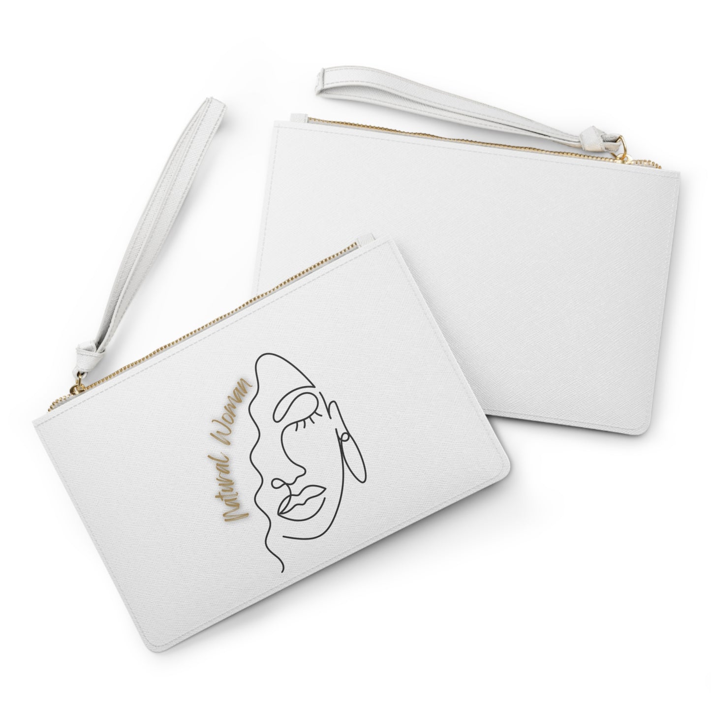 Natural Woman Half Face (BL) Clutch Bag WHITE
