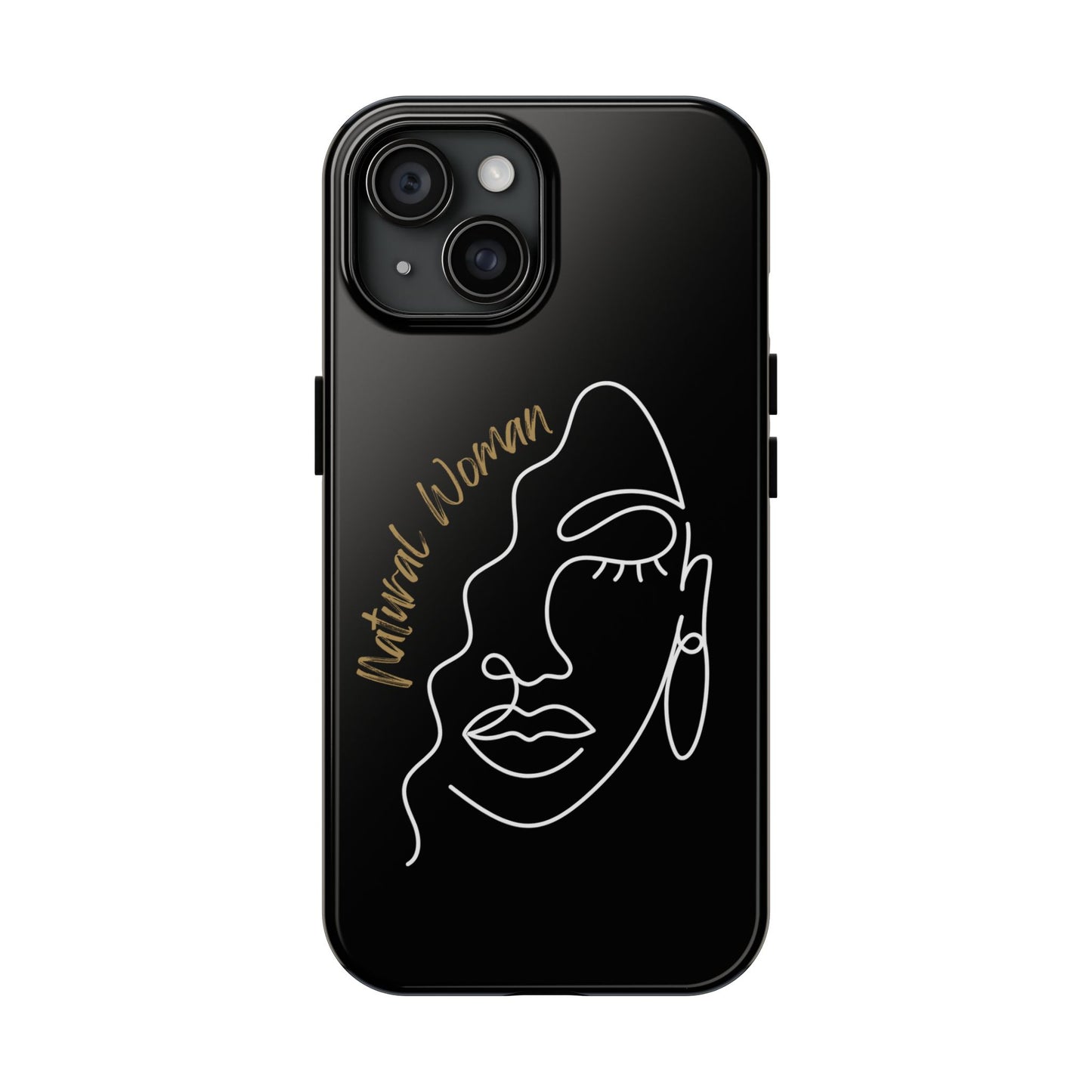 Natural Woman Half Face (WL)Tough Phone Case BLACK