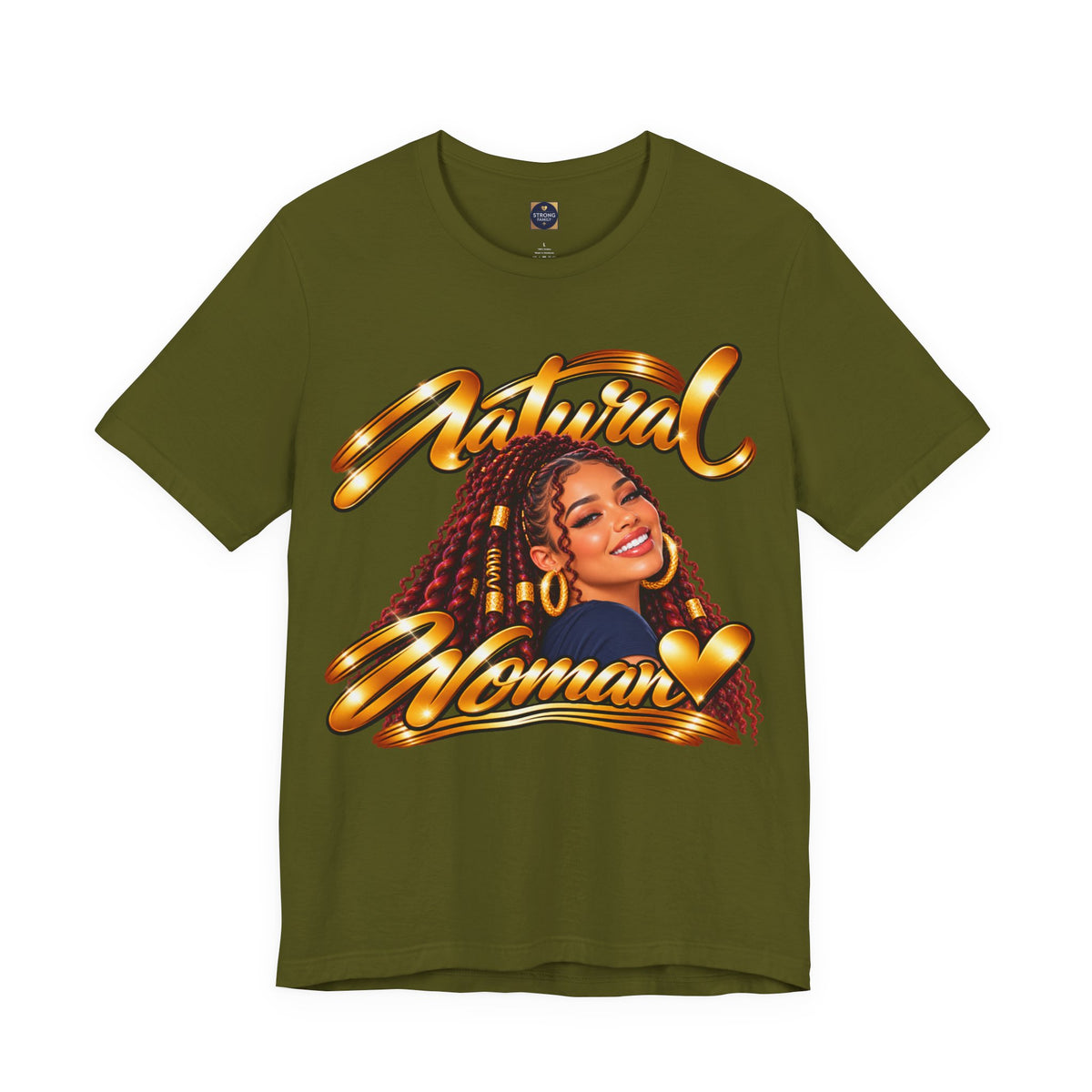 Natural Woman Twists Graphic Tee | Burgundy Twists | Women's Hair Identity T-Shirt