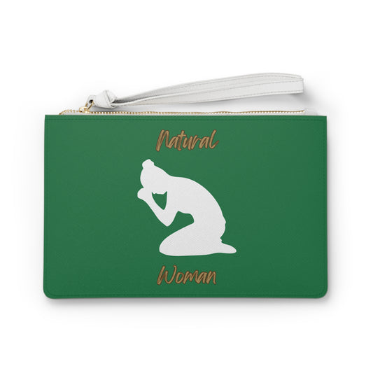 Natural Woman Pray (WL) Clutch Bag DARK GREEN