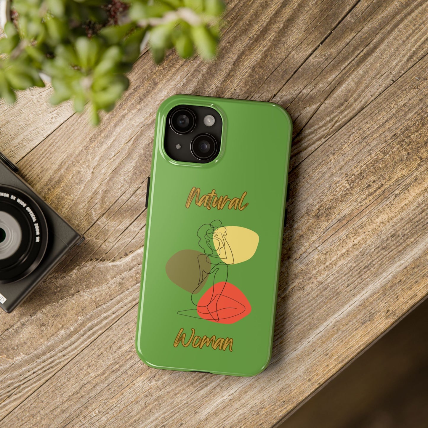 Natural Woman Colorful Pose (BL)Tough Phone Cases GREEN