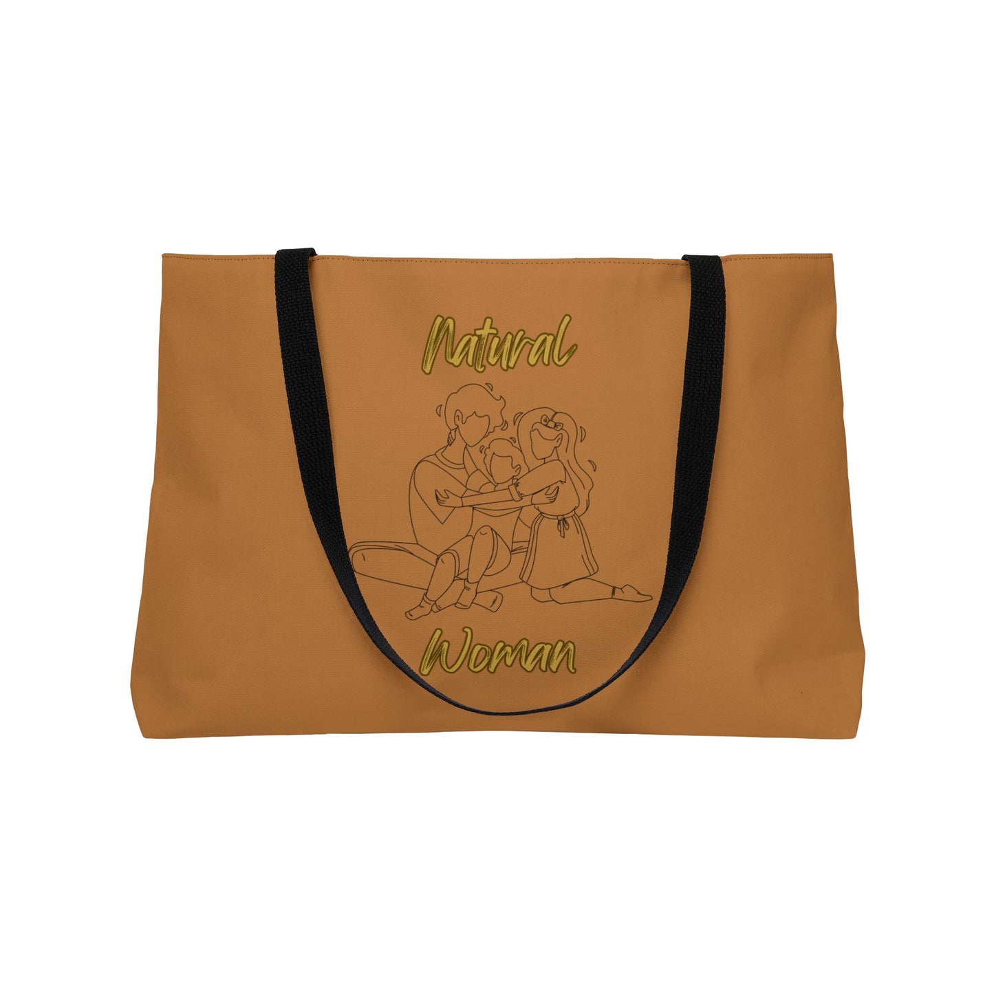 Natural Woman Bear Hugs (BL) Weekender Tote Bag LIGHT BROWN