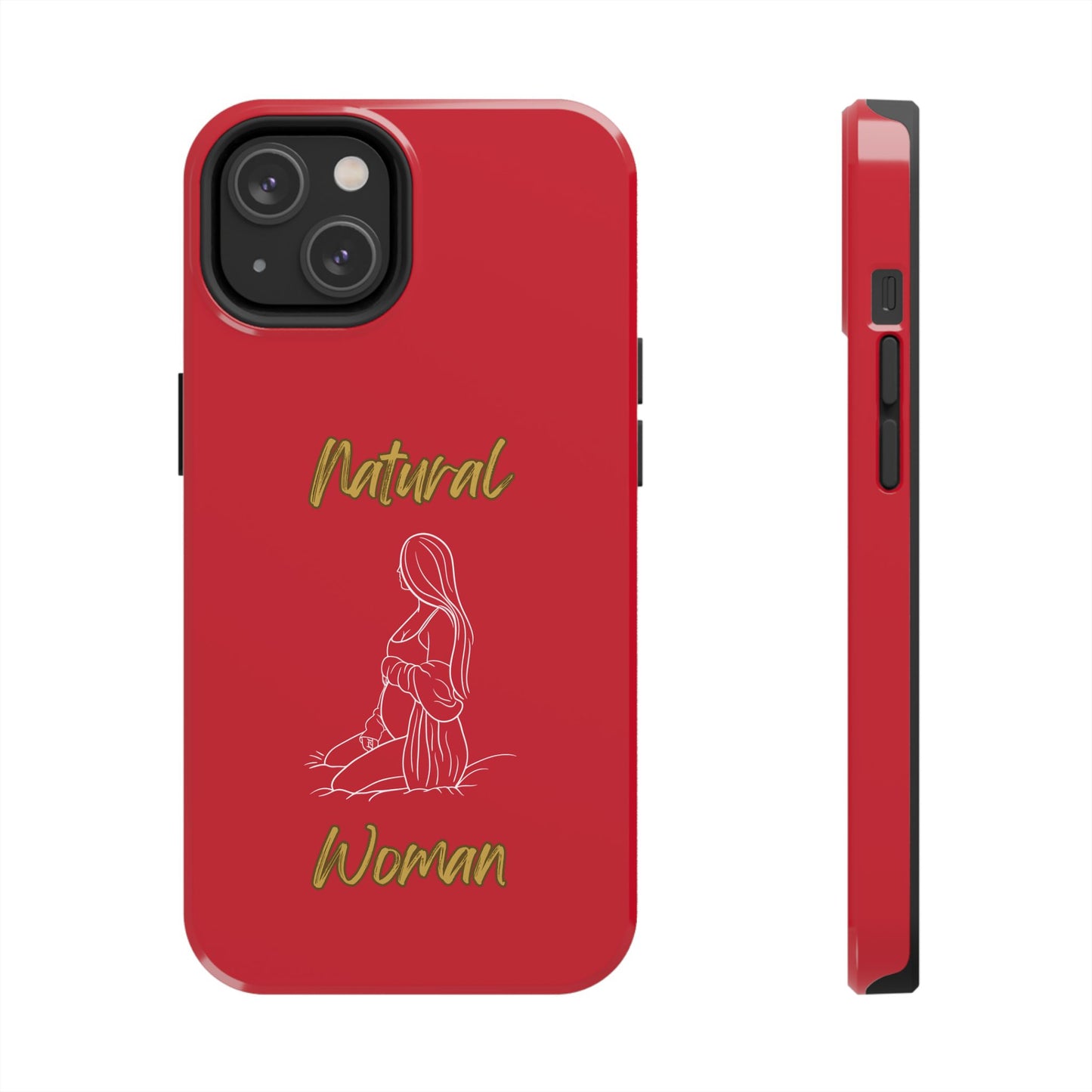 Natural Woman Expecting (WL)Tough Phone Cases DARK RED