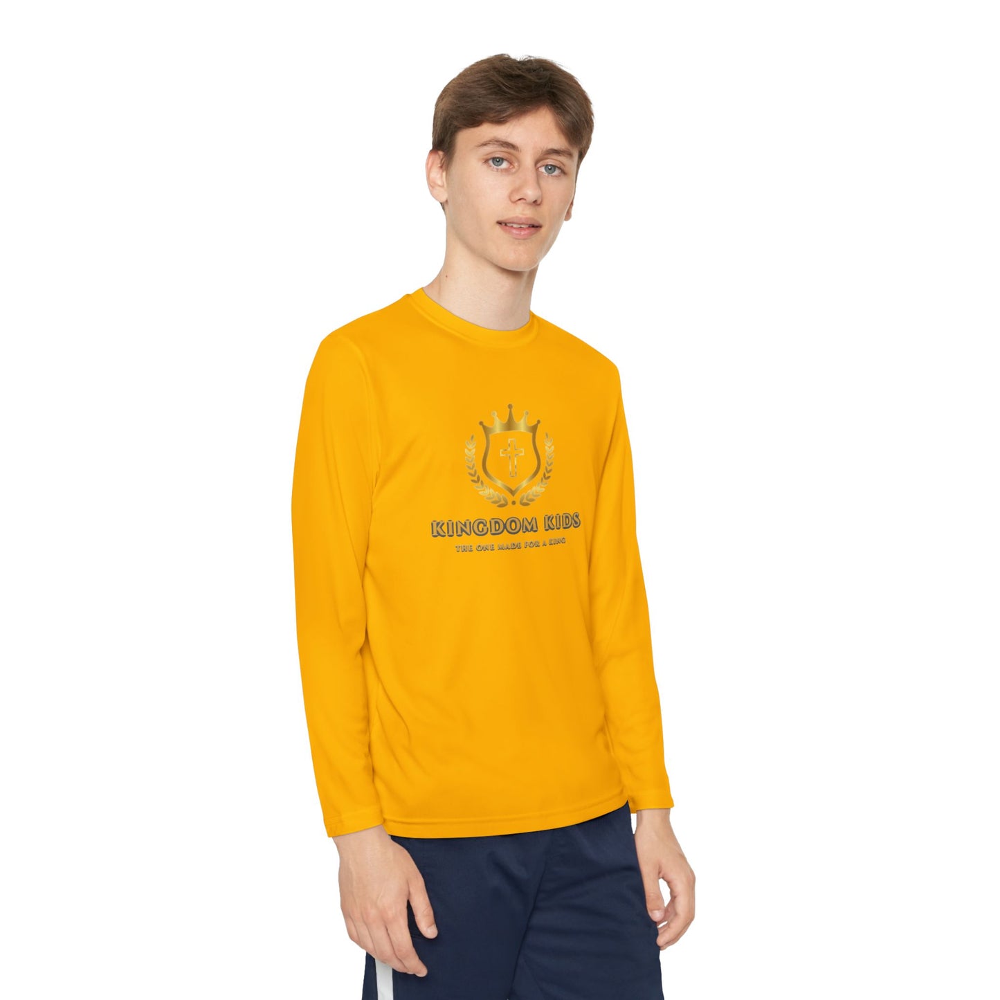 Kingdom Kids Youth Long Sleeve Tee - Crown Design