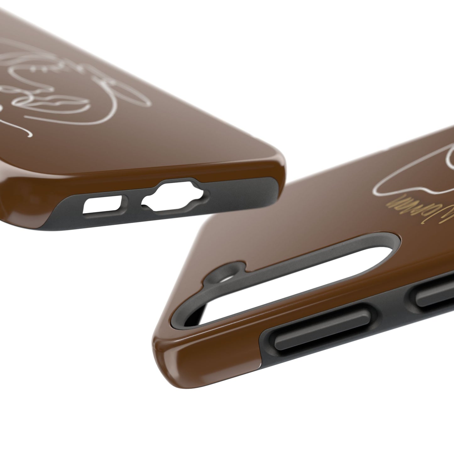 Natural Woman Half Face (WL)Tough Phone Case BROWN